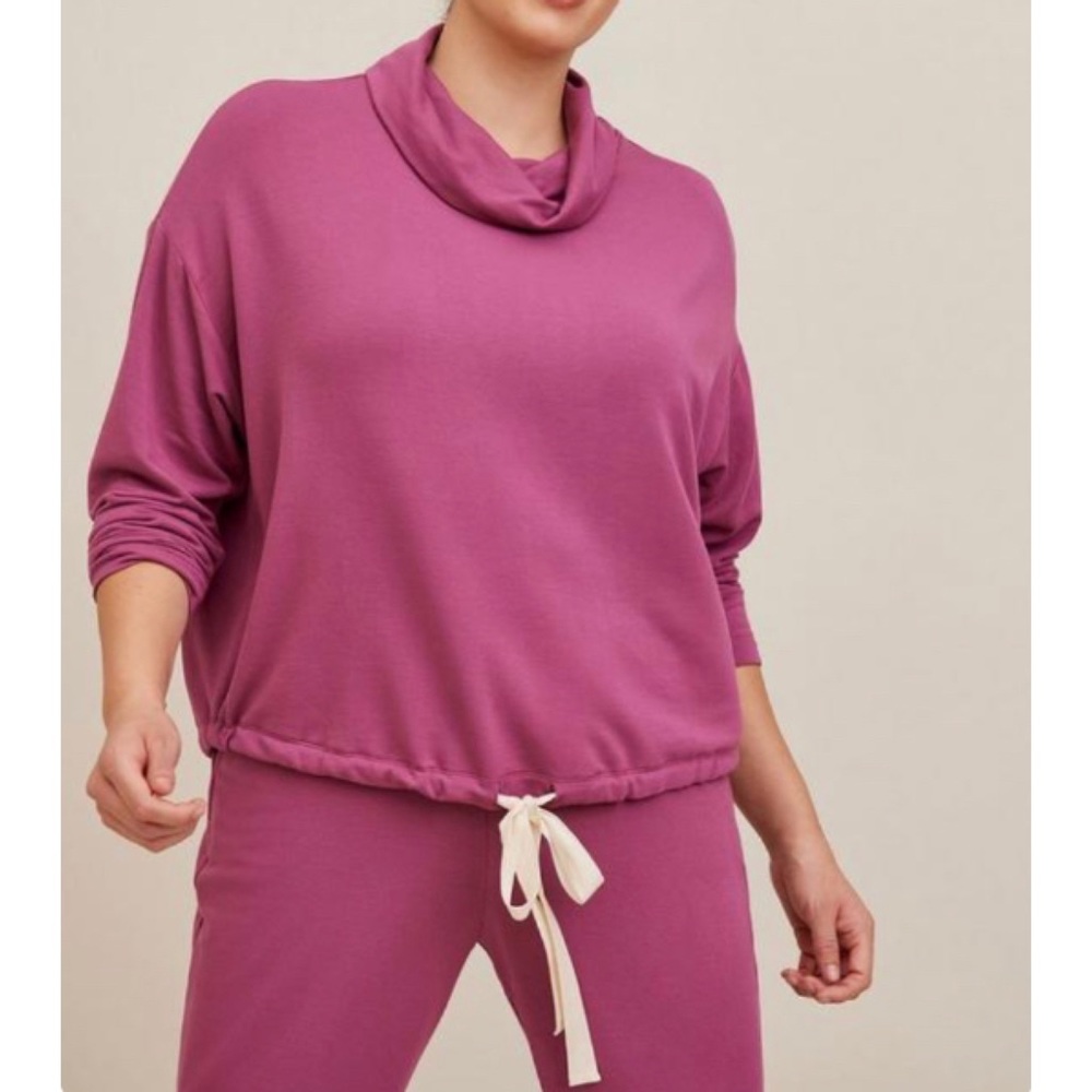 🆕 Dream Fleece Cowl Neck Lounge Sweatshirt Top 3 3X 22 24 NWT Torrid New Violet